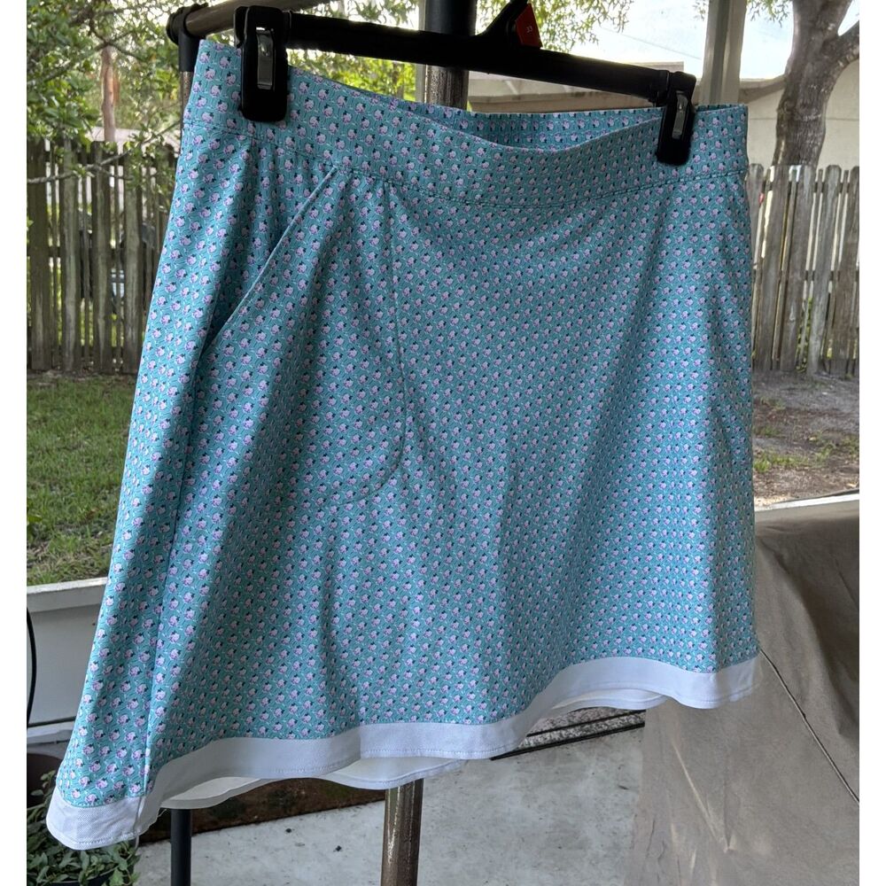 Peter Millar Sz M Spritz Royale Sally Trim Skort Golf Tennis Pickleball UPF 50 P